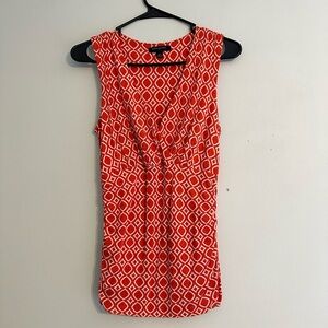 Banana Republic Women’s Blood Orange Color Sleeveless Blouse Size XS